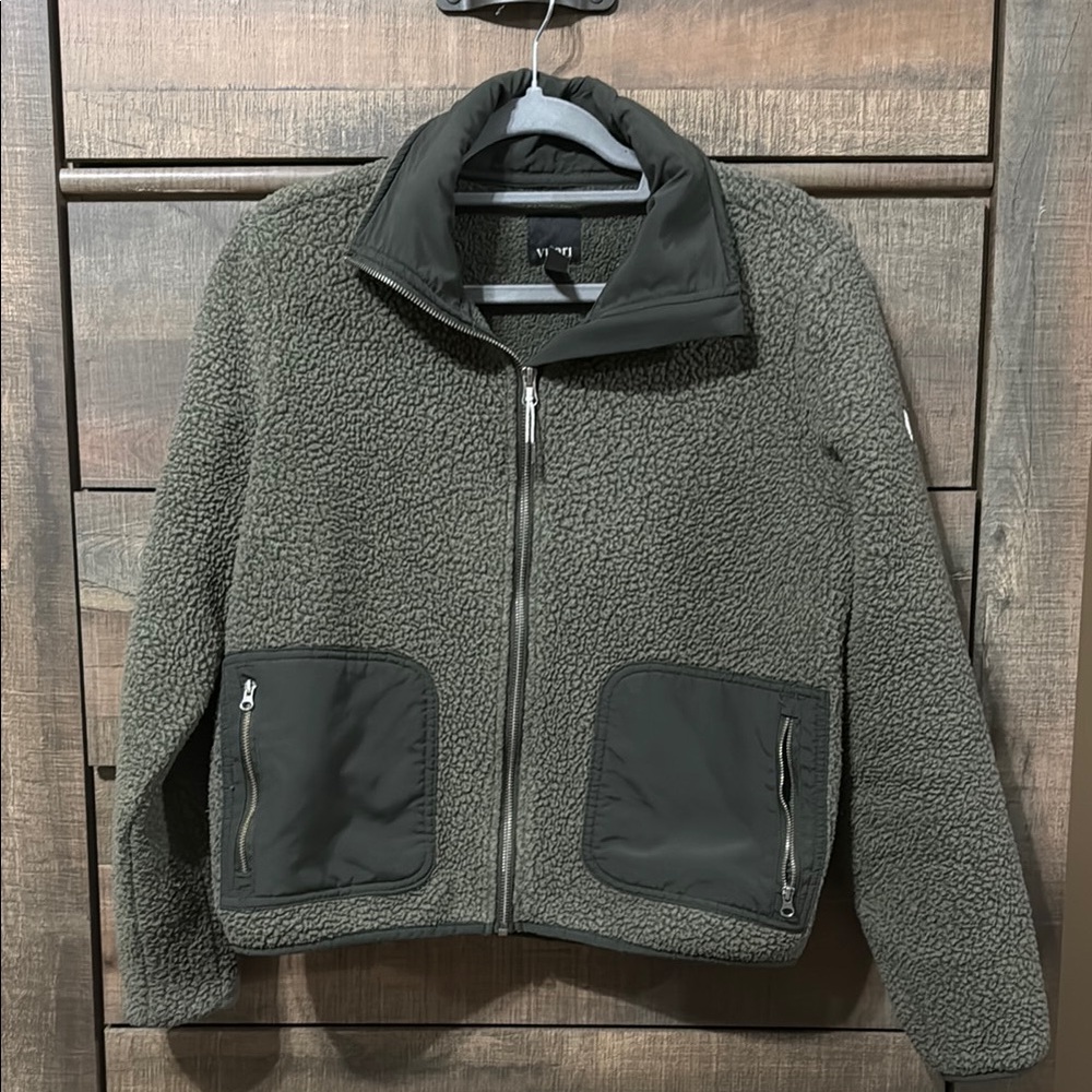 Vuori Olive Green Sherpa Jacket